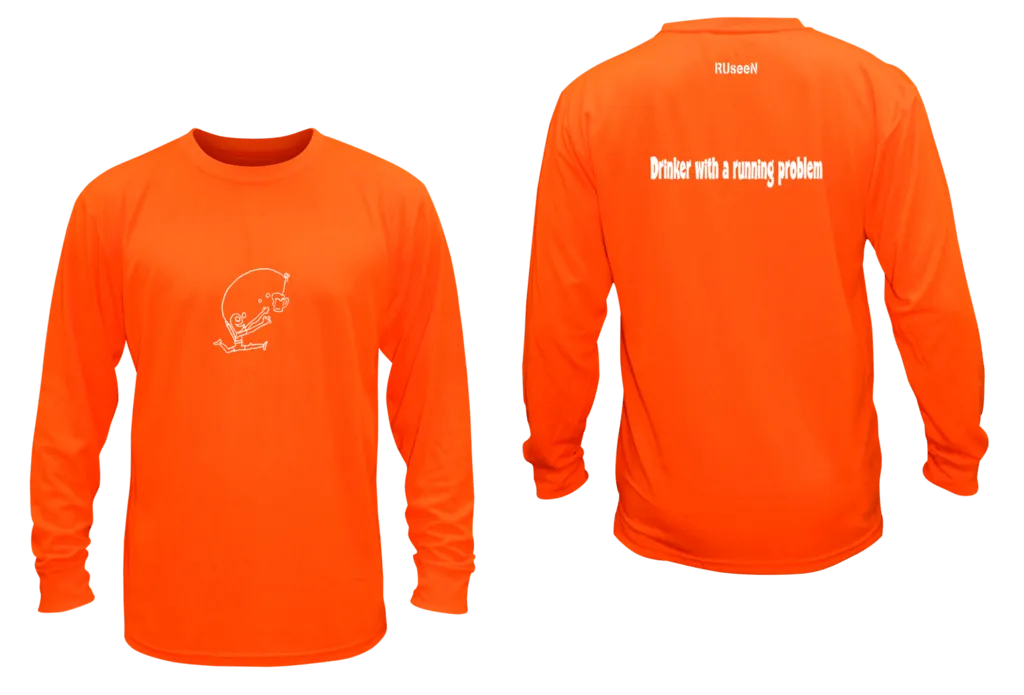 Unisex Reflective Long Sleeve Shirt - Drinker with a Running Problem