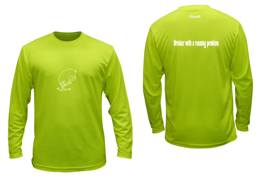 Unisex Reflective Long Sleeve Shirt - Drinker with a Running Problem