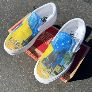 Van Gogh Café Terrace At Night Slip Ons