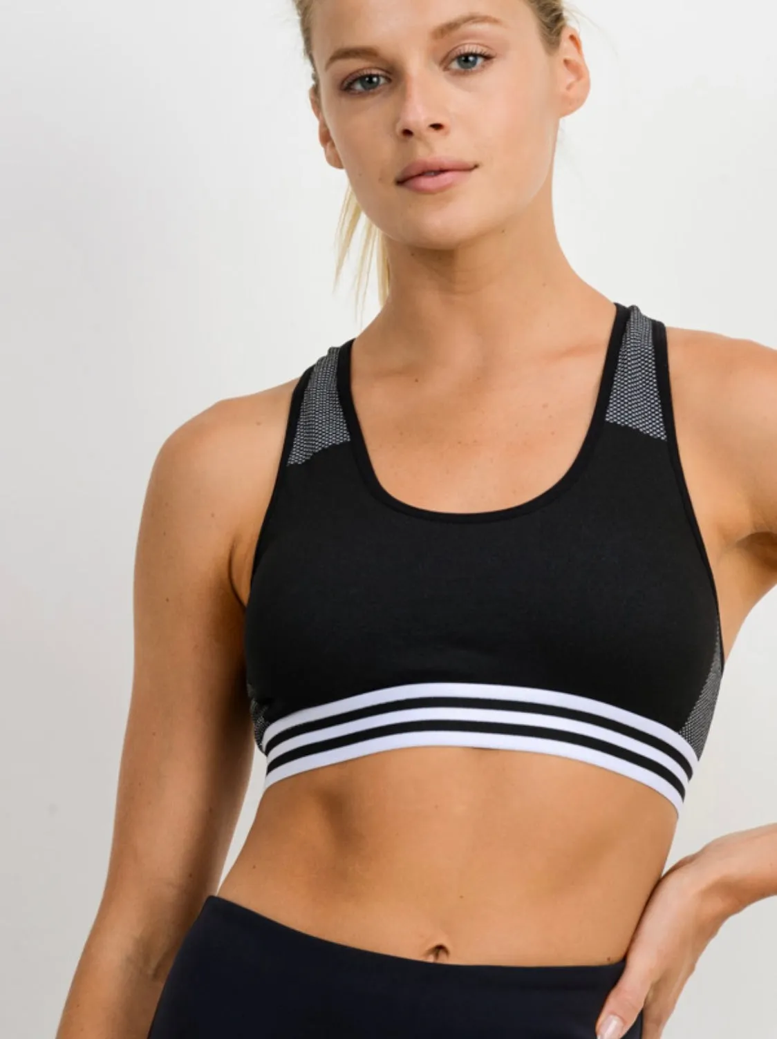 Varsity Stripe Racerback Sports Bra