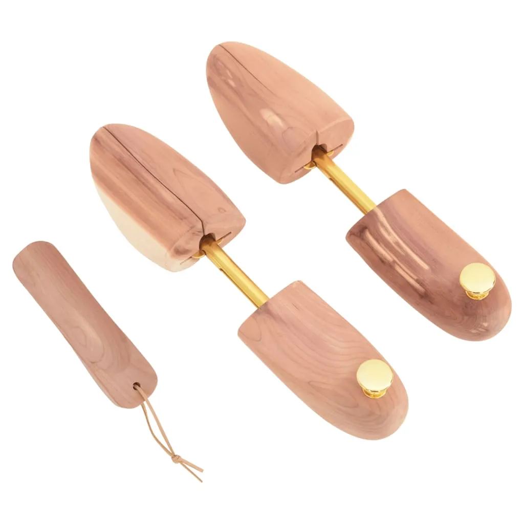 vidaXL Shoe Stretcher with Shoe Horn EU 39-41.5 Solid Wood Cedar