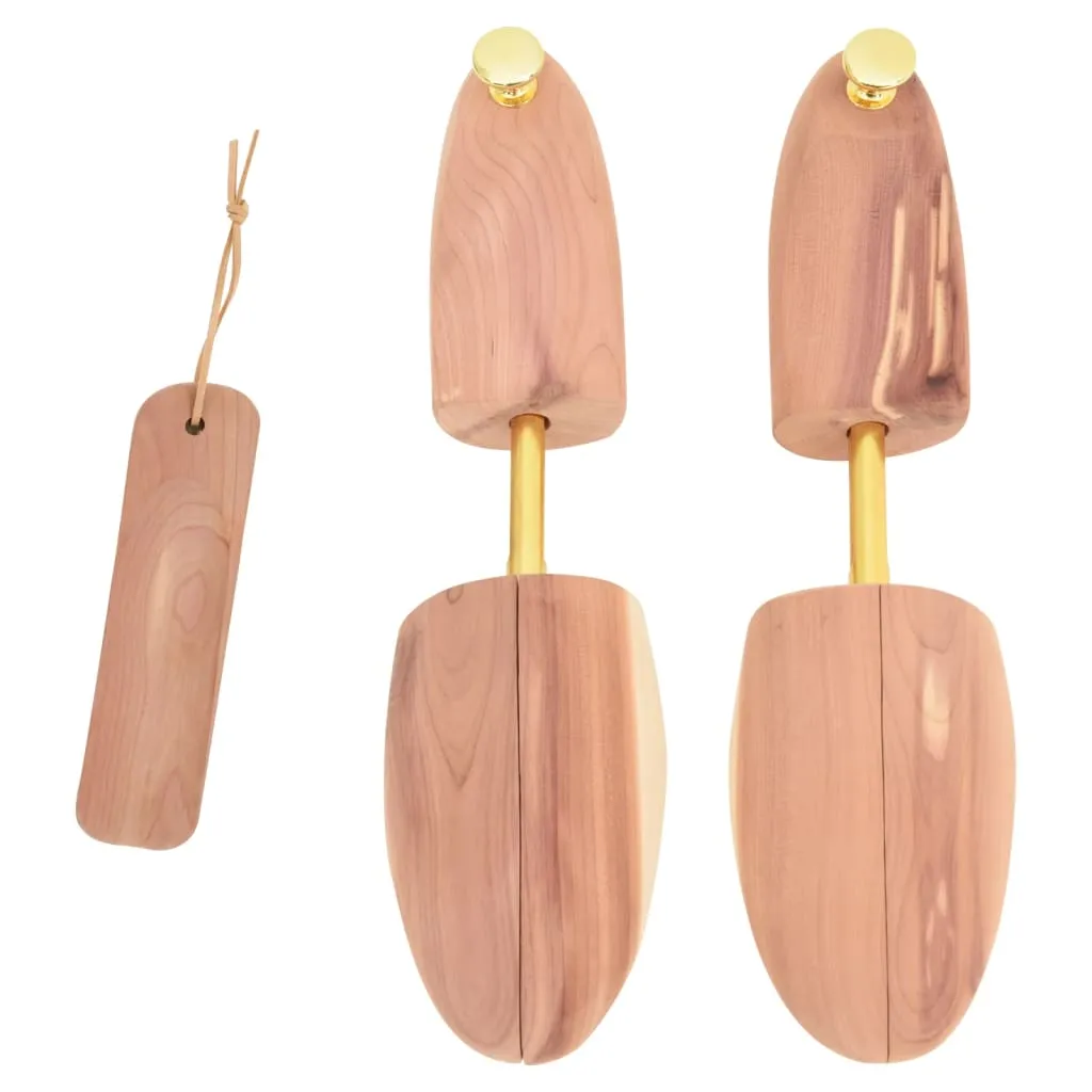 vidaXL Shoe Stretcher with Shoe Horn EU 39-41.5 Solid Wood Cedar