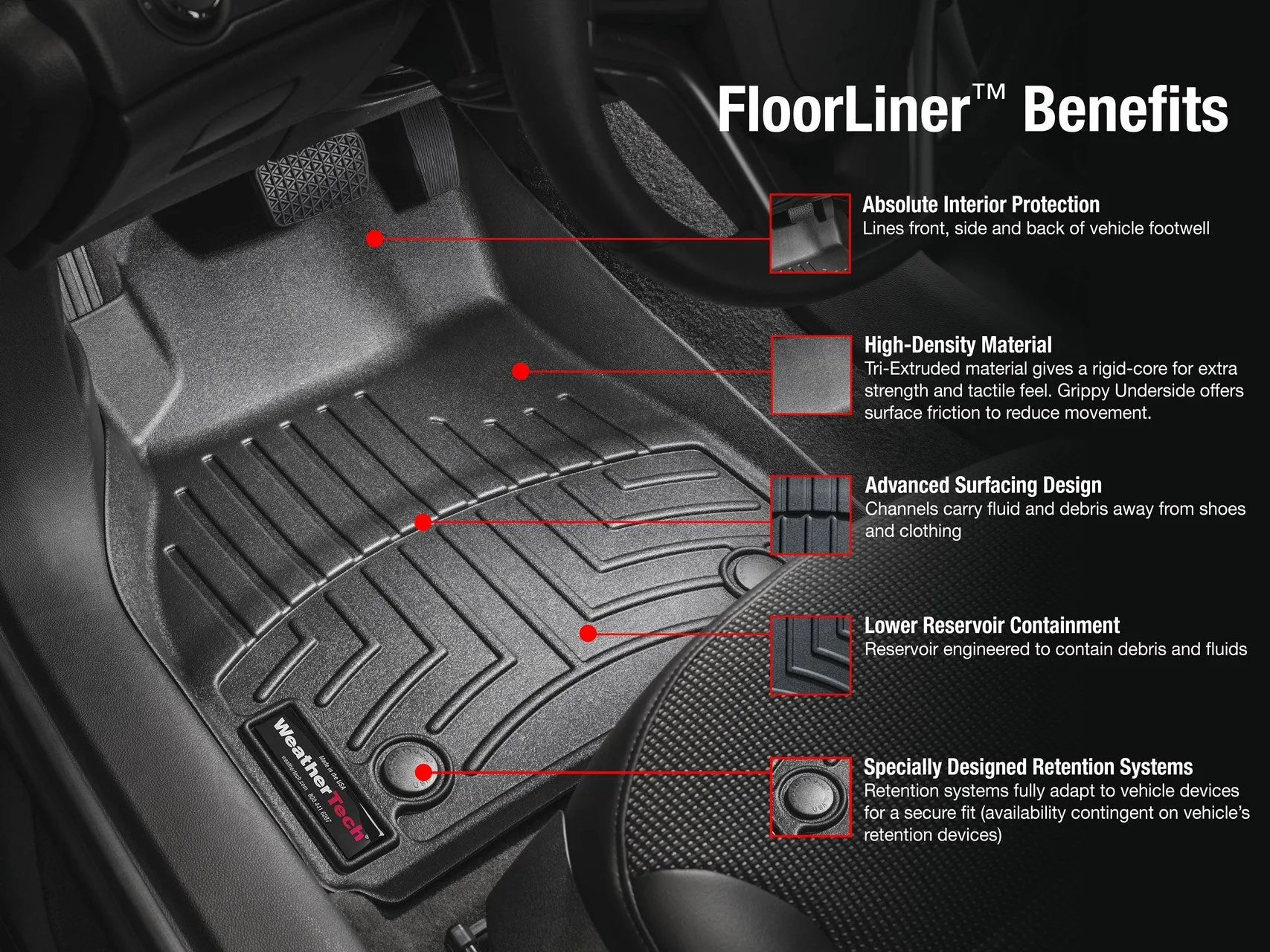 WeatherTech Floor Liner For Tacoma (2016-2023)