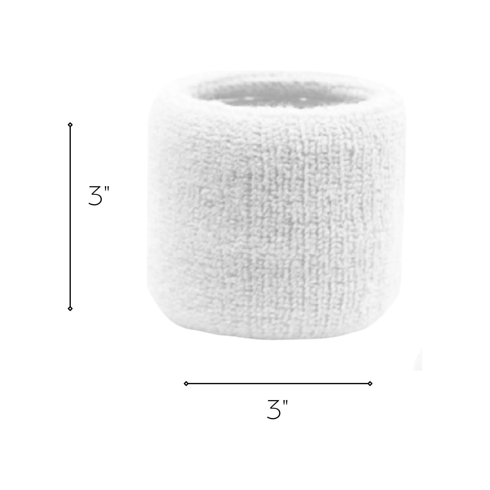 White Wrist Sweatbands - 2 Pack