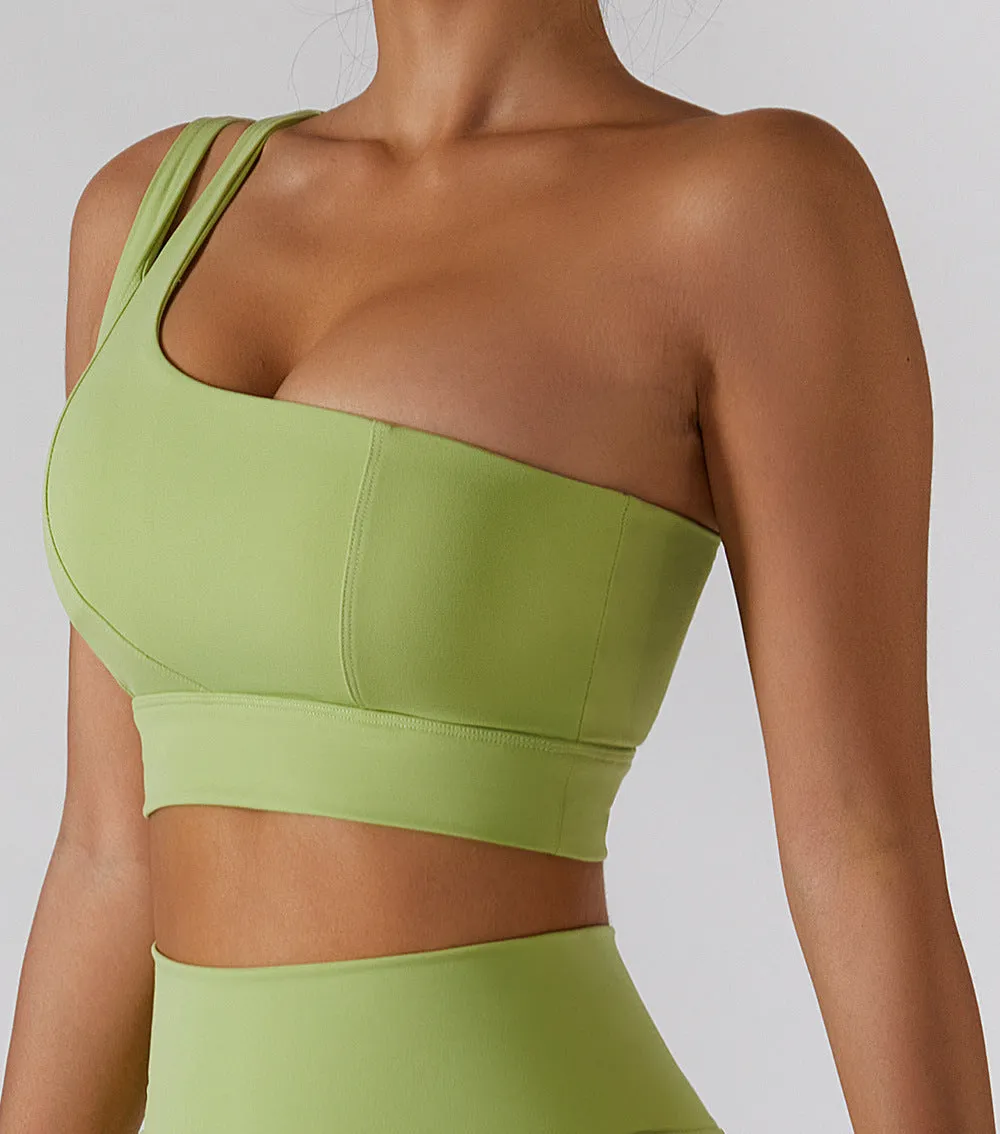 Wholesale One Shoulder Sports Skinny Bra