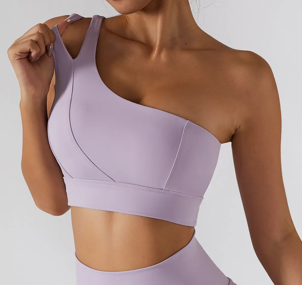 Wholesale One Shoulder Sports Skinny Bra