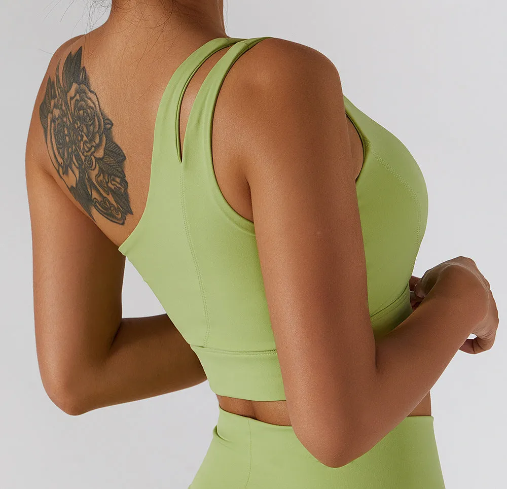 Wholesale One Shoulder Sports Skinny Bra