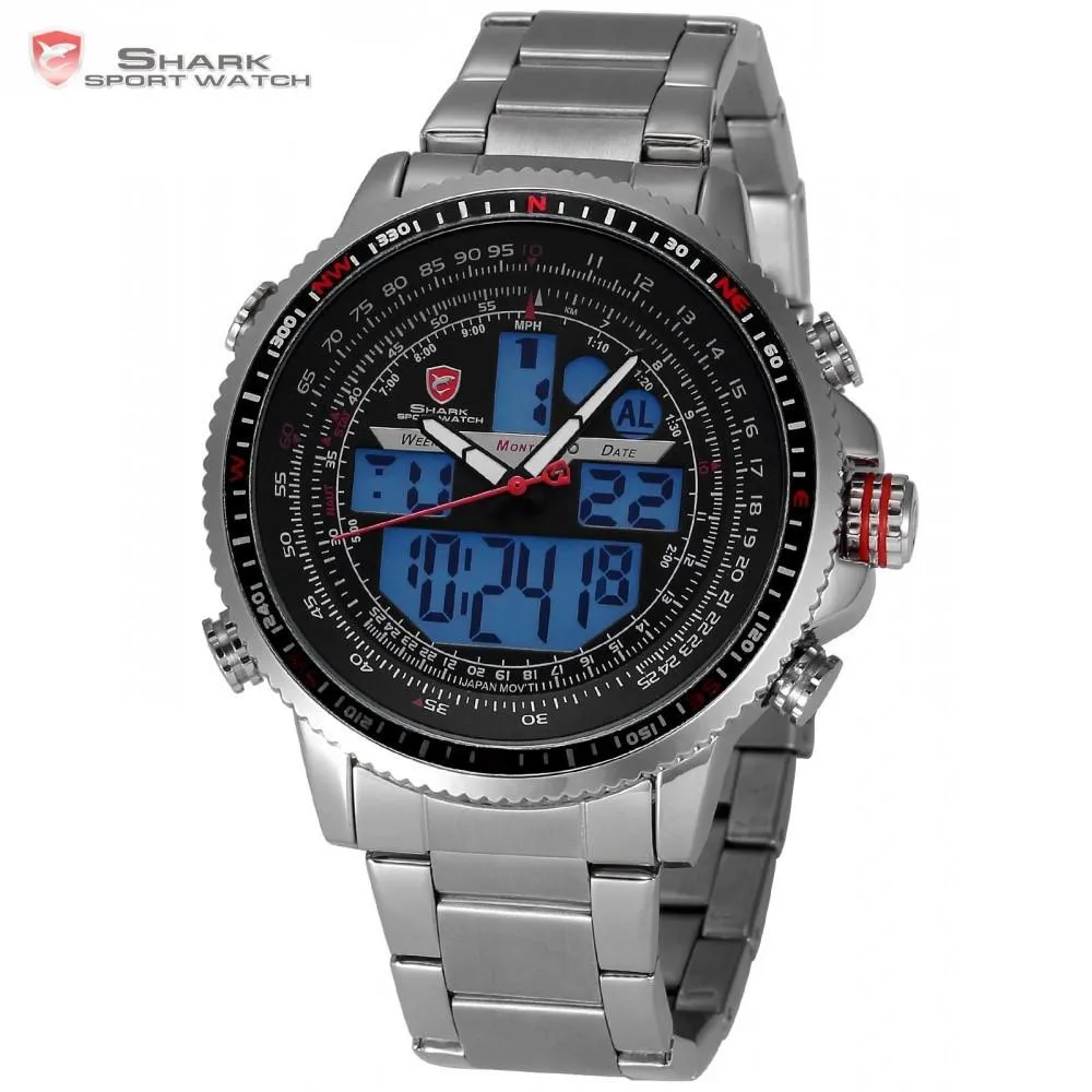 WINGHEAD SHARK Sport Watch Nickel/Black/Red  SW 325