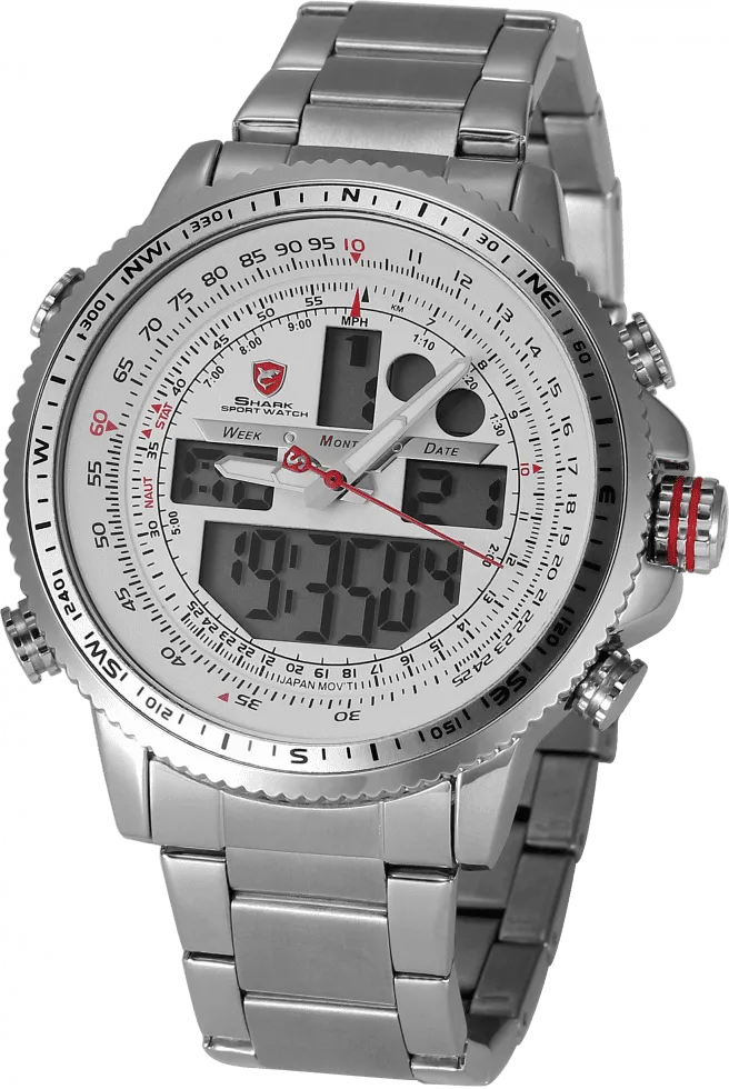 WINGHEAD SHARK Sport Watch Nickel/White  SW 329