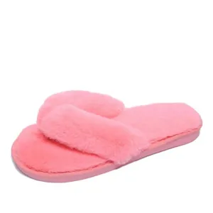 Winter Fashion Faux Fur Slip-On Flip Flops Slippers