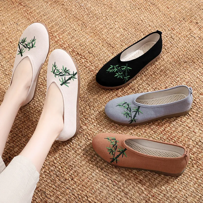 Women's Embroidered Ancient Style Han Chinese Clothing Ethnic Old Canvas Shoes