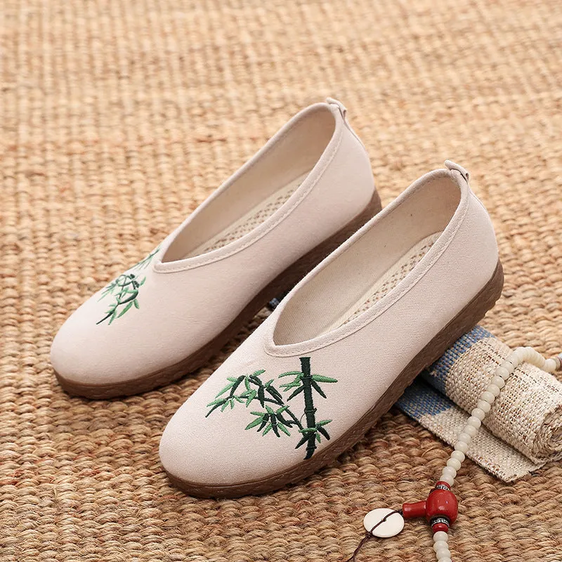 Women's Embroidered Ancient Style Han Chinese Clothing Ethnic Old Canvas Shoes