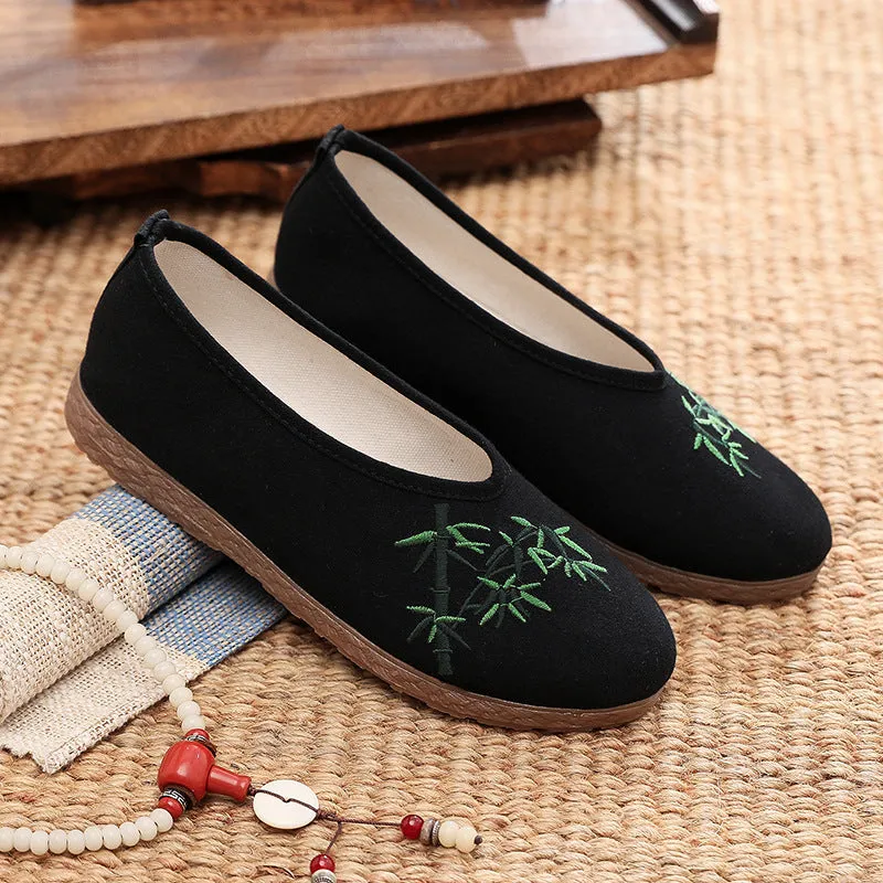 Women's Embroidered Ancient Style Han Chinese Clothing Ethnic Old Canvas Shoes