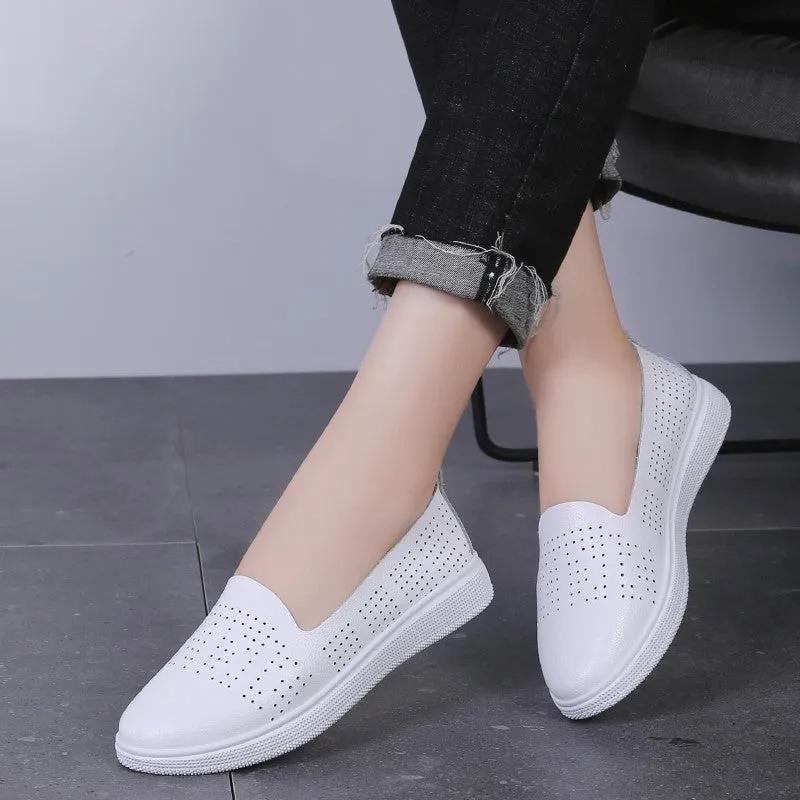 Women's pretty street breathable flat walking loafers