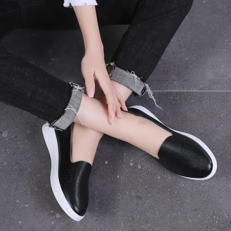 Women's pretty street breathable flat walking loafers