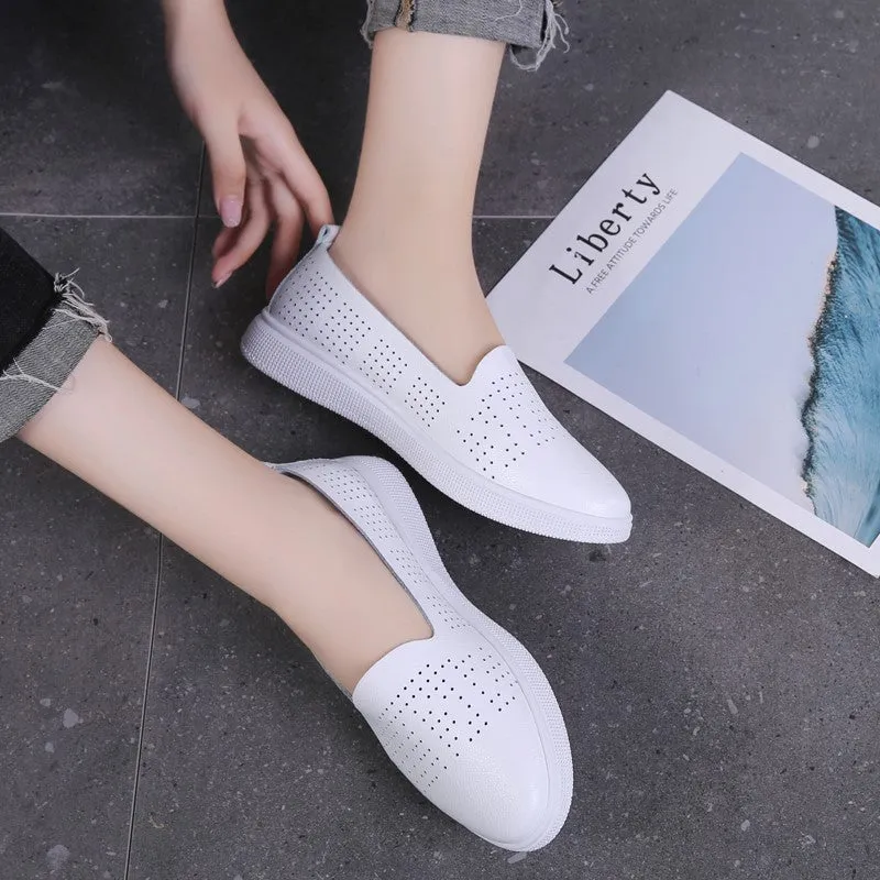 Women's pretty street breathable flat walking loafers