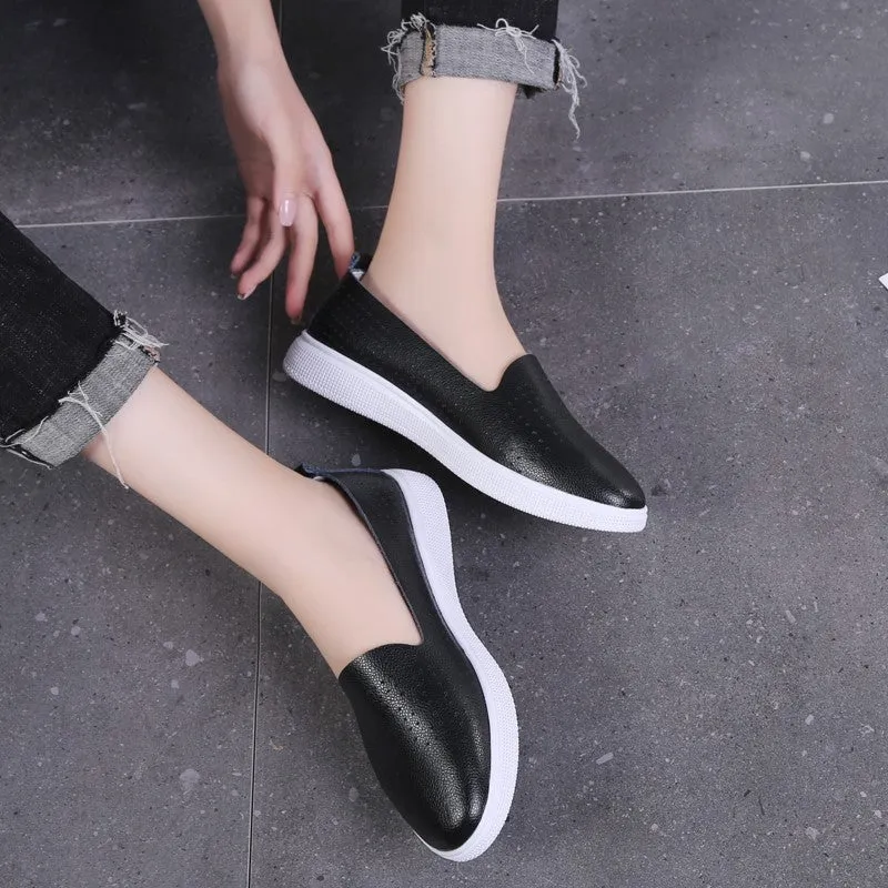 Women's pretty street breathable flat walking loafers