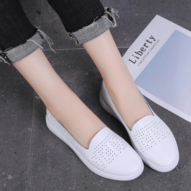 Women's pretty street breathable flat walking loafers