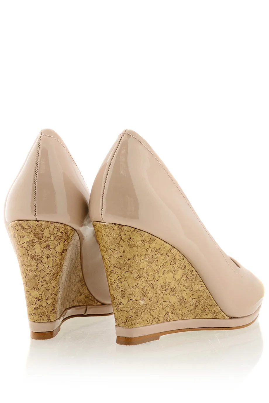 ZODIE Nude Cork Wedges